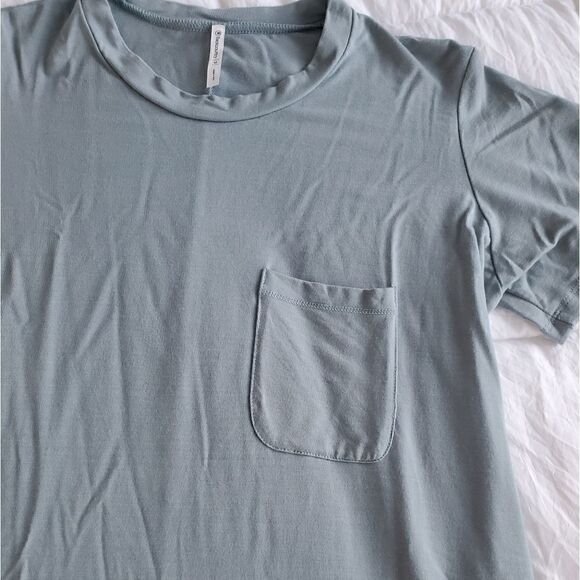 Backcountry Sky Blue Jersey Knit T-shirt Dress with Pockets Medium - Picture 9 of 11
